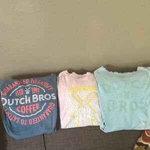Dutch Bros graphic Tees - Blue, Pink, Light Blue